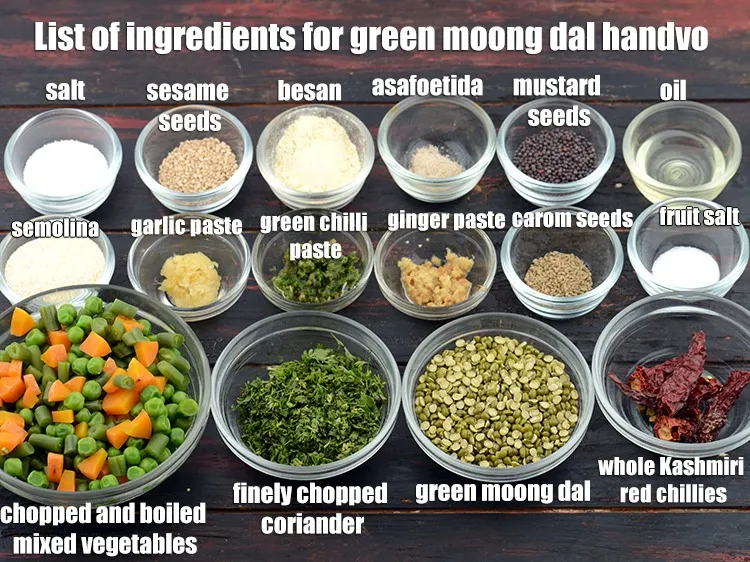 Step 2 – <strong>Gujarati moong dal veg handvo&nbsp;</strong>is made from&nbsp;1 cup&nbsp;<a href="https://www.tarladalal.com/glossary-green-moong-dal-split-green-gram-hari-mung-dal-522i">green moong dal (split green gram)</a>, soaked …