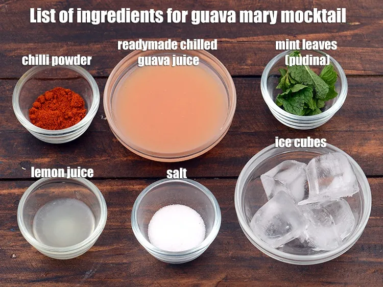 Step 2 – <strong>Guava mary mocktail recipe | spicy guava margarita | spiced guava drink | Indian chilli …