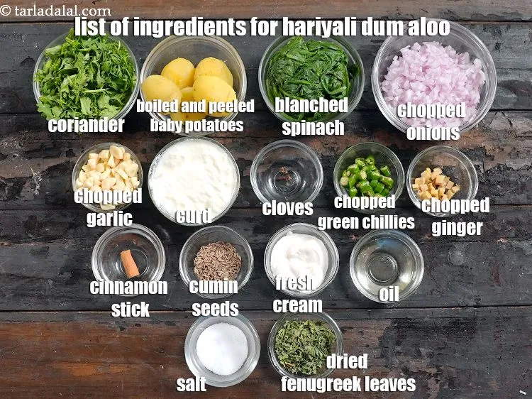 Step 2 – <strong>hariyali dum aloo recipe | potatoes in spinach coriander gravy | green masala dum aloo …