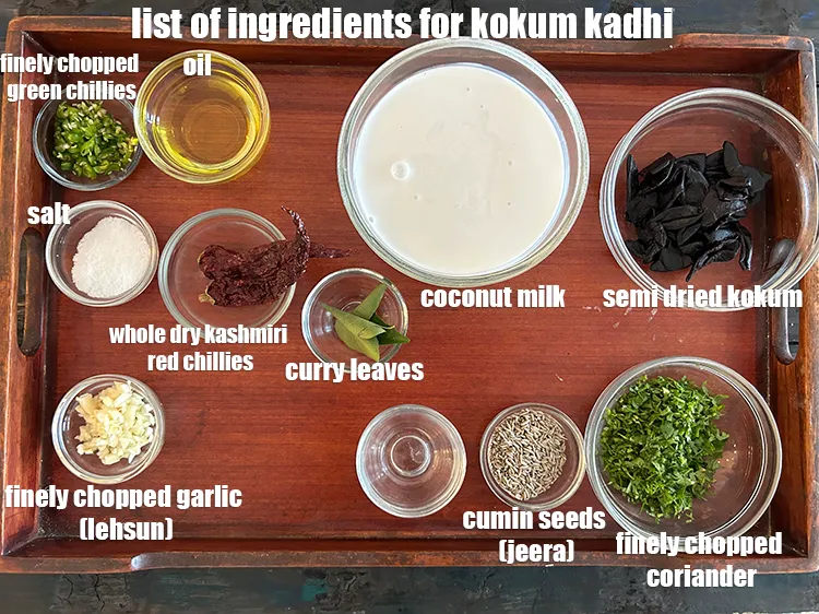 स्टेप 2 – <strong>कोकम कढ़ी किससे बनती है?&nbsp;</strong><u><em>कोकम कढ़ी के लिए सामग्री की …