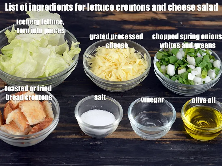 Step 2 – <strong>lettuce croutons and cheese salad recipe | lettuce and cheese salad | croutons and cheese …