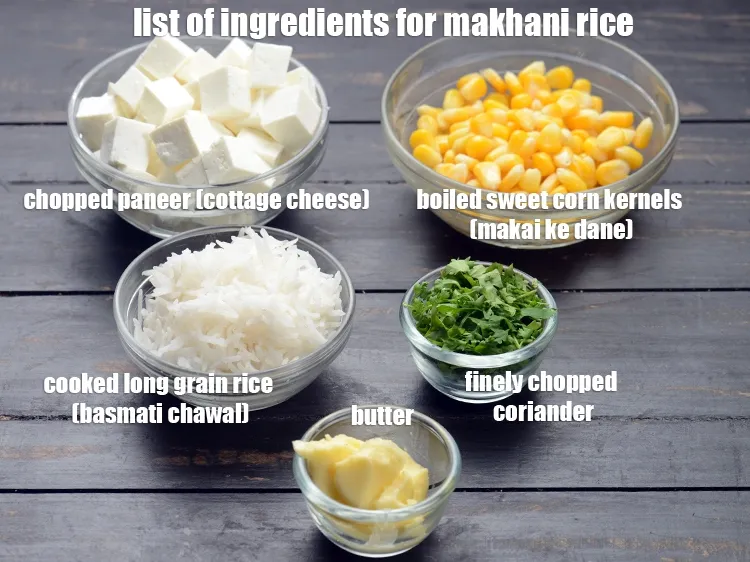 Step 3 – <strong>Other ingredients</strong>: 1 cup chopped paneer, &frac12; cup boiled sweet corn kernels, 3 cups cooked …