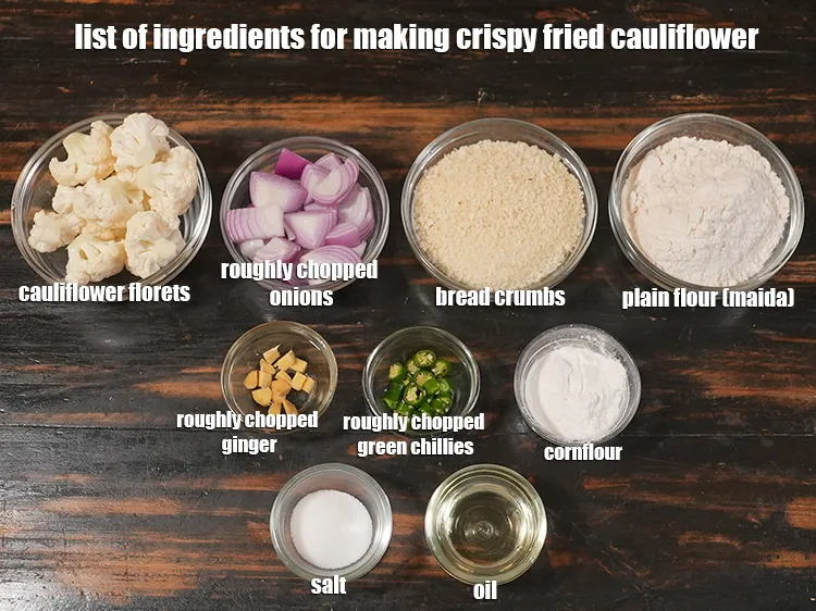 स्टेप 1 – <strong>क्रिस्पी फ्राइड कॉलीफ्लॉवर किससे बनता है?</strong> <em><u>क्रिस्पी फ्राइड कॉलीफ्लॉवर रेसिपी …