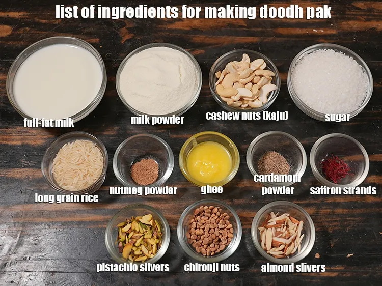 Step 2 – <strong>what is doodh pak made of?</strong> <u><em>See the below image of list of ingredients for …
