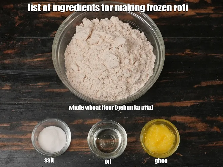 स्टेप 2 – <u><em>फ्रोजन रोटी रेसिपी बनाने के लिए सामग्री की सूची के …