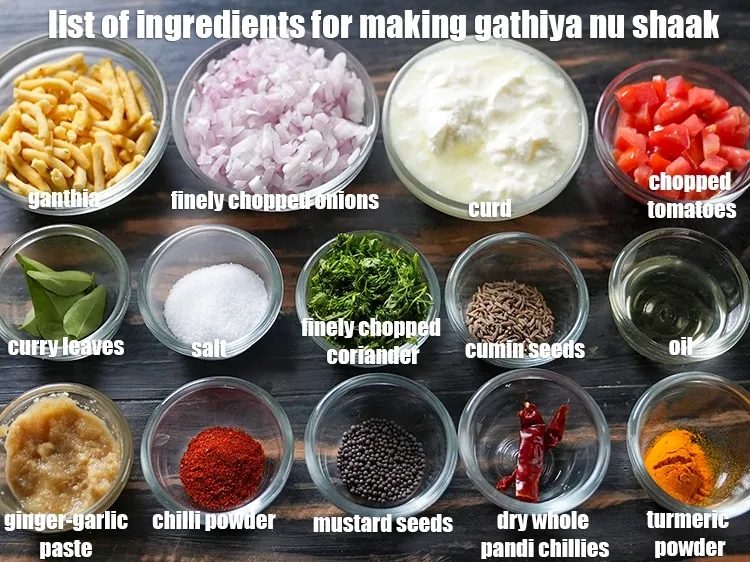 स्टेप 2 – <u><em>गठिया नु शाक बनाने के लिए सामग्री की सूची के …