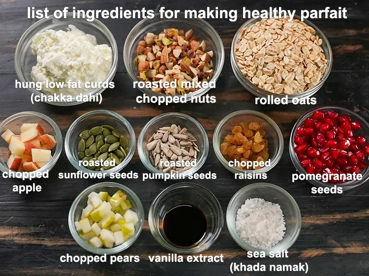 स्टेप 2 – <em><u>हेल्दी पारफेट&nbsp;ब</u></em><u><em>नाने के लिए सामग्री की सूची की नीचे दी …