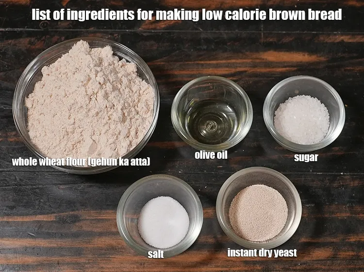 Step 5 – <strong>What is low calorie brown bread made of?&nbsp;</strong><em><u>See the below image of list of ingredients …