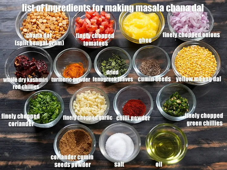 स्टेप 2 – <u><em>मसाला चना दाल बनाने के लिए सामग्री की नीचे दी …