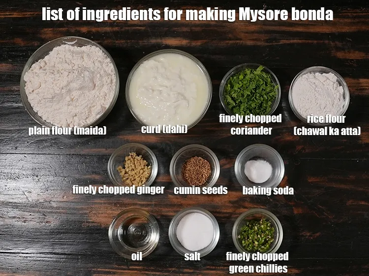 स्टेप 1 – <strong>मैसूर बोंडा किससे बनती है?</strong>&nbsp; <em><u>मैसूर बोंडा&nbsp;बनाने के लिए सामग्री …