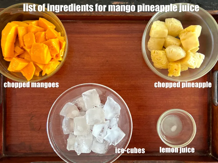 Step 2 – <strong>what is mango pineapple juice made of ?</strong><u><em><strong> </strong>See below image of list of ingredients …