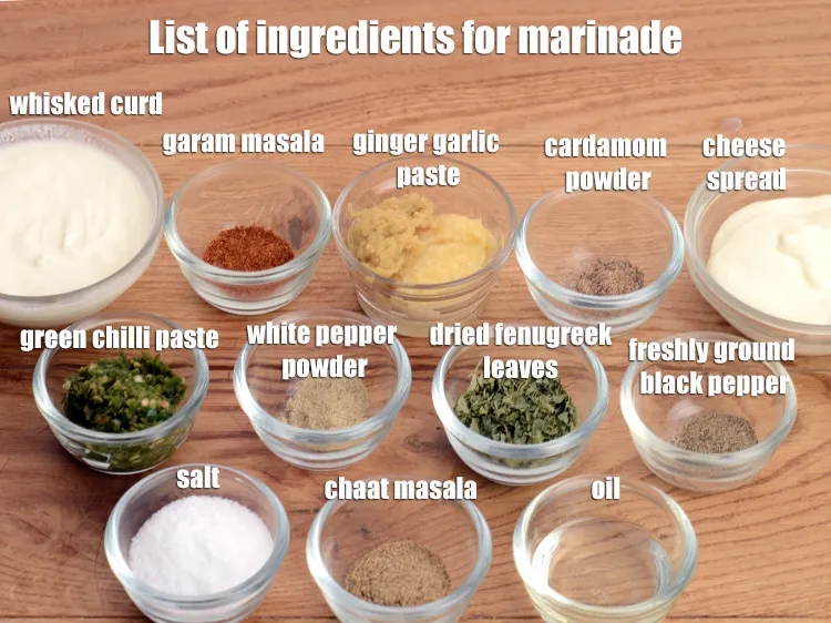 Step 3 – <strong>For The Marinade</strong>: 2 tsp green chilli paste, 1 tbsp ginger (adrak) garlic (lehsun) paste, …