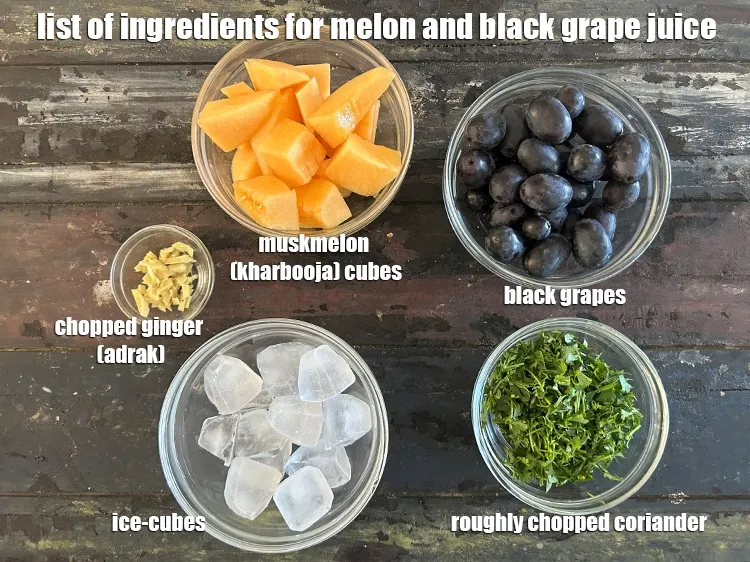 Step 2 – <strong>what is melon and black grape juice recipe made of ? </strong><em><strong>See</strong> below image of …