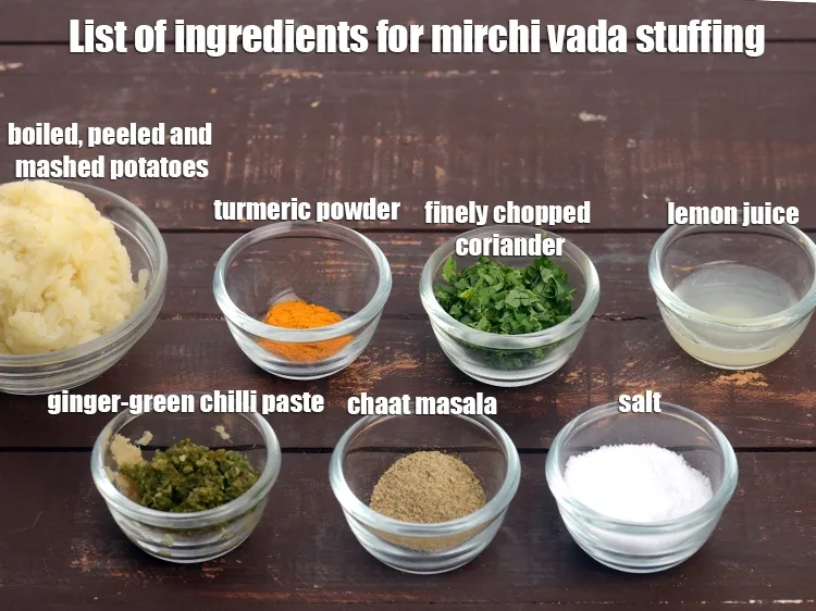 Step 2 – <strong>What is mirchi vada made of ? mirchi vada is made from. To be mixed …