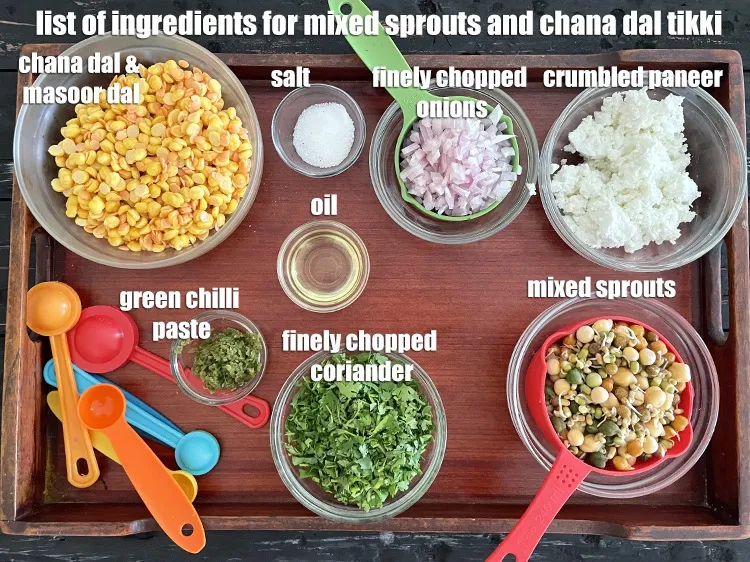 Step 2 – <strong>what is mixed sprouts and chana dal tikki &nbsp;made of? chana dal tikki</strong> is made …