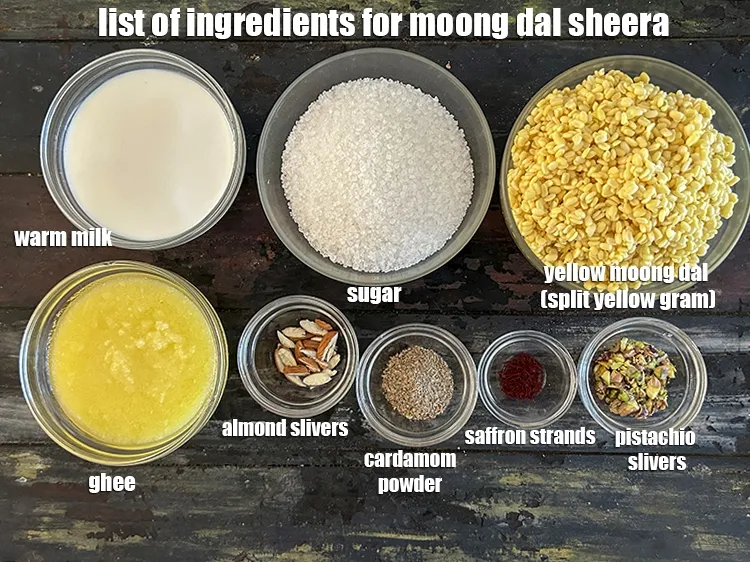 स्टेप 2 – <strong>मूंग दाल शीरा किससे बनता है?&nbsp;</strong>&nbsp;<u><em>मूंग दाल शीरा रेसिपी के …