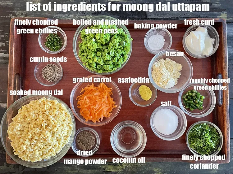 Step 2 – <strong>what is moong dal uttapam made of ? </strong>soaked moong dal batter cooked with a …
