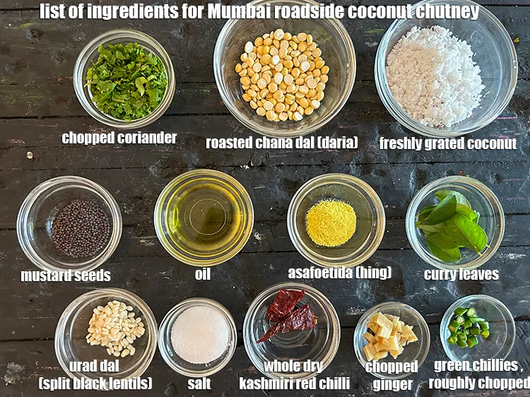 Step 2 – <strong>what is Mumbai roadside coconut chutney made of ? </strong><u><em>See below image of list of …