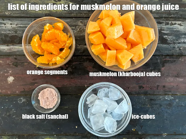 Step 2 – <strong>what is muskmelon and orange juice made of ?</strong> <u><em>See below image of list of …