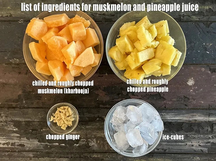 Step 2 – <strong>what is muskmelon pineapple juice made of ?</strong> <u><em>See below image of list of ingredients …