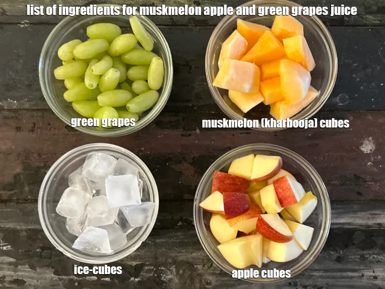Step 2 – <strong>what is muskmelon apple and green grapes juice made of ?<u><em> </em></u></strong><u><em>See below image of …