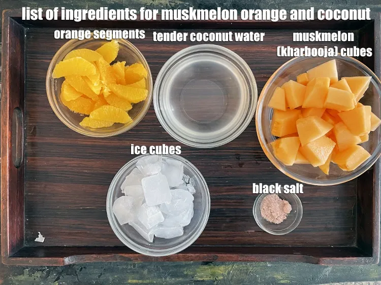 Step 2 – <strong>what is muskmelon orange and coconut drink made of? Indian muskmelon coconut smoothie</strong>&nbsp;is made from …