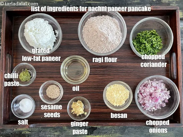 Step 2 – <strong>what is nachni paneer pancake &nbsp;made off ?</strong> <strong>ragi paneer pancake&nbsp;</strong><u>is made easily available ingredients …