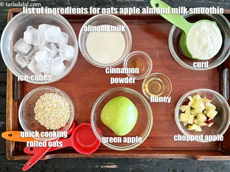 Step 2 – <strong>what is oats apple almond milk smoothie made of? Indian apple and oats breakfast smoothie</strong> …