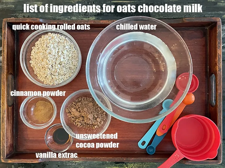 Step 2 – <strong>what is like oats chocolate milk made of ?</strong> <u><em>see below image of list of …