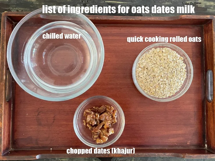 Step 2 – <strong>what is oats dates milk made of ?<u><em> </em></u></strong><u><em>see below inage of list of ingredients …