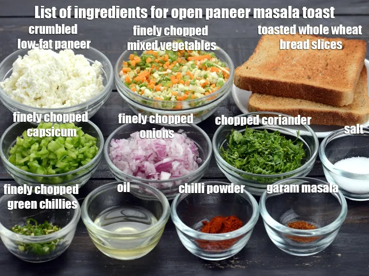 Step 2 – <strong>open paneer masala toast recipe | Indian vegetable paneer toast | paneer open sandwich | …