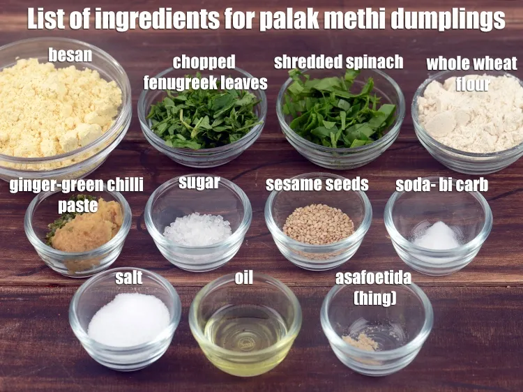 Step 2 – <strong>palak methi dumplings recipe | palak methi nu muthia | steamed palak methi dumplings | …