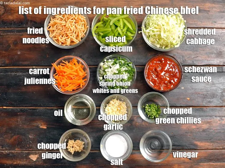 Step 2 – <strong>pan fried Chinese bhel | Indian street food Chinese bhel | street style Chinese bhel …