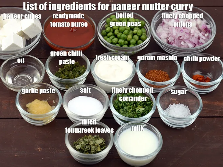 Step 3 – <strong>For the matar paneer curry</strong>: 2 tsp oil, 1/2 cup finely chopped onions, 1 tsp …