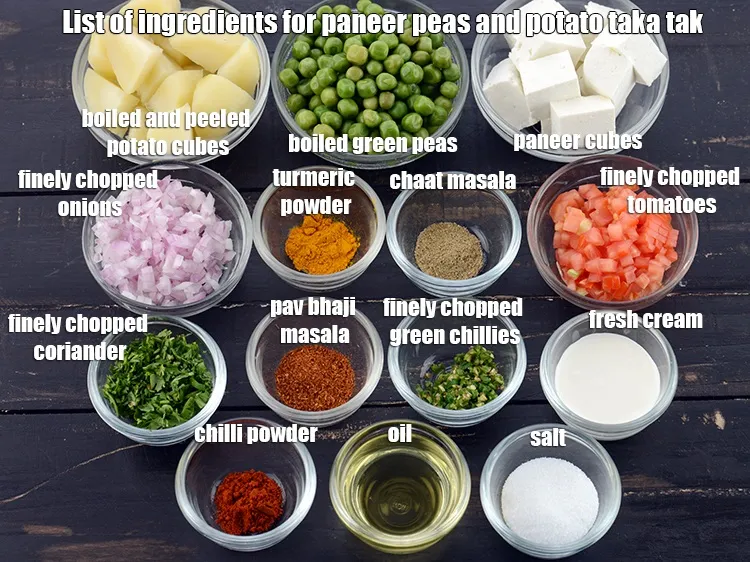 Step 2 – <strong>paneer peas and potato taka tak recipe | Indian paneer taka tak | matar paneer …