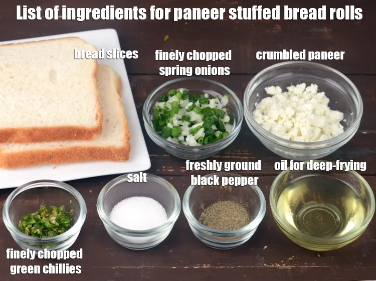 Step 2 – <strong>Paneer stuffed bread rolls recipe | Indian bread paneer rolls | crunchy paneer bread rolls …