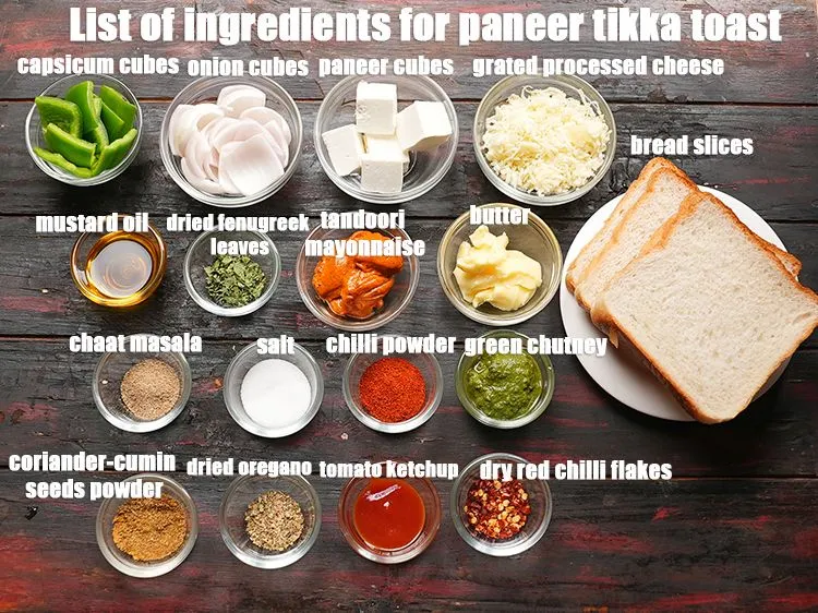 Step 2 – <strong>paneer tikka toast recipe| paneer tikka sandwich | paneer tikka cheese toast |</strong> is made …