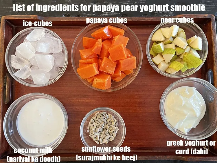 Step 2 – <strong>what is papaya pear yoghurt smoothie made of ?</strong> is made from&nbsp;<meta charset="UTF-8" />2 cups&nbsp;papaya …