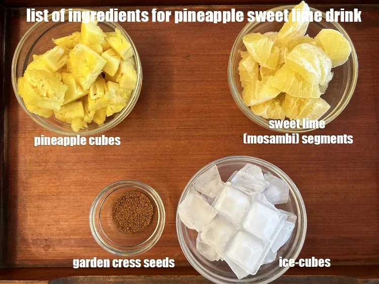 Step 2 – <strong>what is pineapple sweet lime drink made of ?</strong> <u><em>See below image of list of …