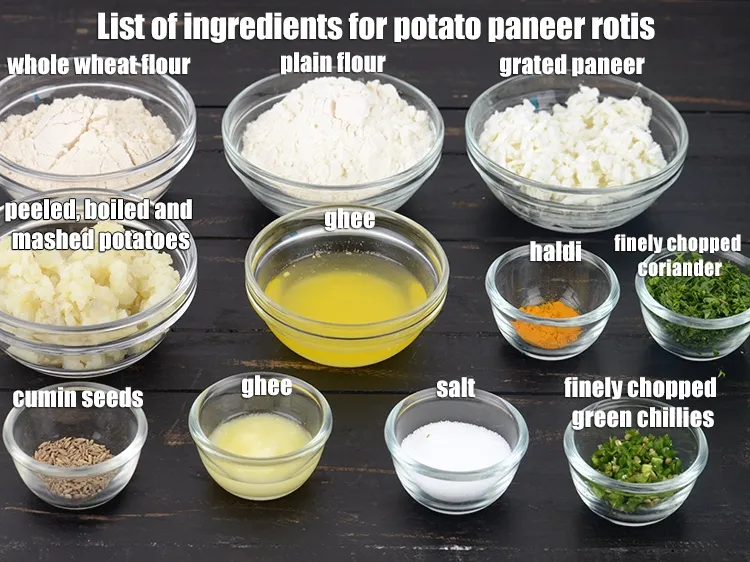 Step 2 – <strong>potato paneer roti recipe | aloo paneer paratha | paneer aloo roti |</strong> is made …