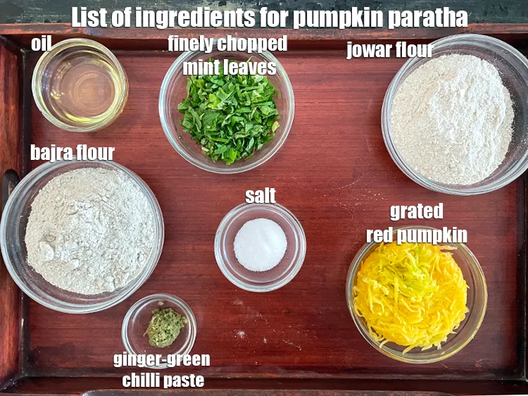 Step 2 – <strong>what is pumpkin paratha &nbsp;made off? <meta charset="UTF-8" />pumpkin paratha with jowar and bajra flour …