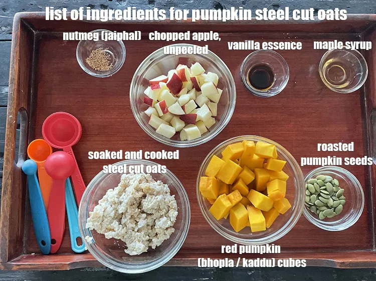 Step 2 – <meta charset="UTF-8" /> <strong>what is pumpkin steel cut oats made of ? Indian red pumpkin …
