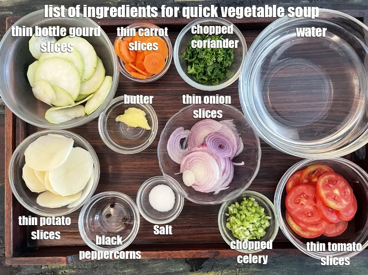 स्टेप 2 – <strong>झटपट वेजिटेबल सूप रेसिपी&nbsp;</strong>१/२ कप&nbsp;<a href=""https://www.tarladalal.com/glossary-onion-slices-hindi-2432i"">पतले प्याज के स्लाइस</a>,१/२ कप&nbsp;पतले&nbsp;<a …