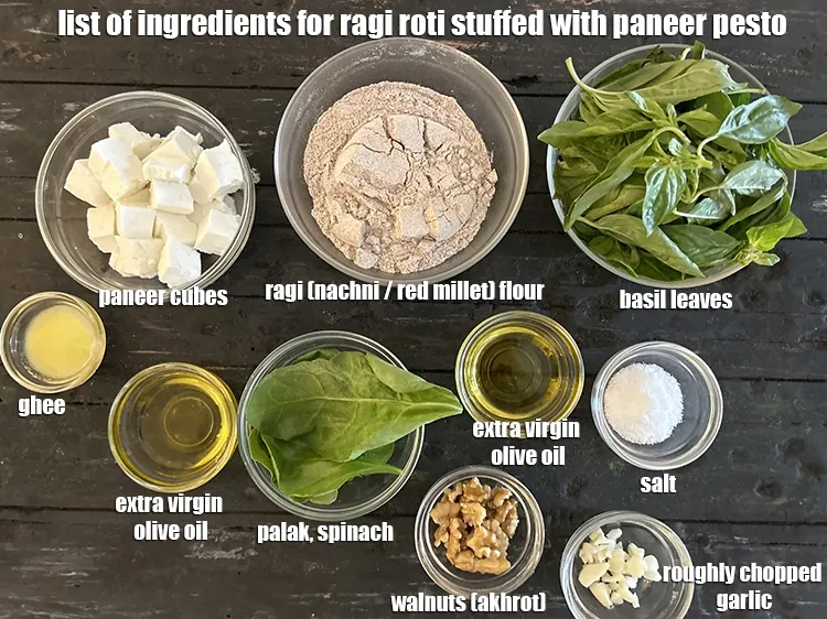 Step 2 – <strong>what is ragi roti stuffed with paneer pesto made of ? </strong><u><em>See below image of …