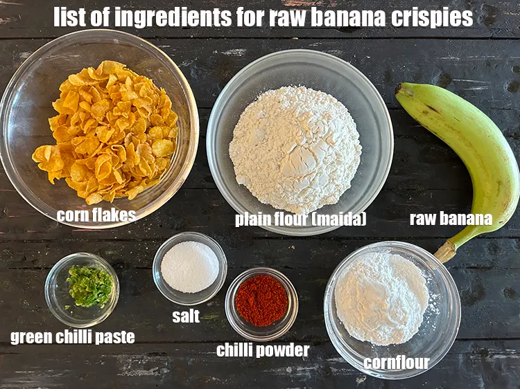 Step 2 – <strong>what is raw banana crispies made of? </strong><u><em>See below image of list of ingredients for&nbsp;raw …
