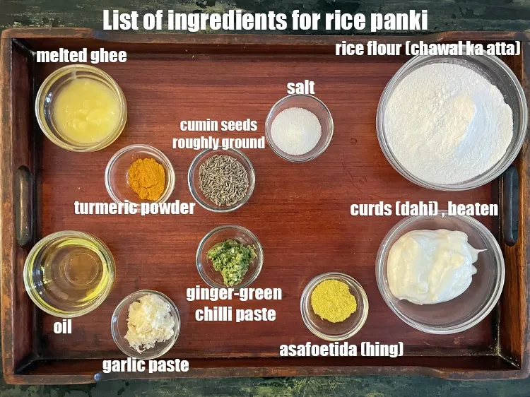 Step 3 – <strong>what is rice panki made of ? </strong><u><em>See below image of list of ingredients for&nbsp;rice …