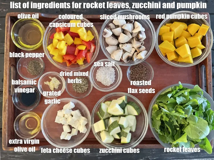 Step 2 – <strong>What is rocket leaves zucchini red pumpkin salad</strong><strong> made of ? rocket leaves zucchini red …