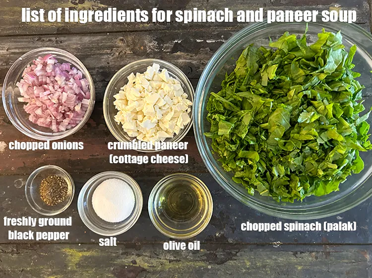 Step 2 – <strong>what is spinach and paneer soup made of ?</strong> See below image of list of …