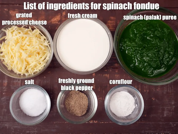 Step 2 – <strong>spinach fondue recipe | Indian spinach cheese fondue | creamy spinach fondue |</strong> is made …