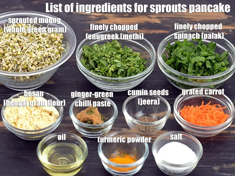 Step 2 – <strong>sprouts pancake recipe | sprouts chilla | sprouts and vegetables chilla | healthy Indian pancakes …